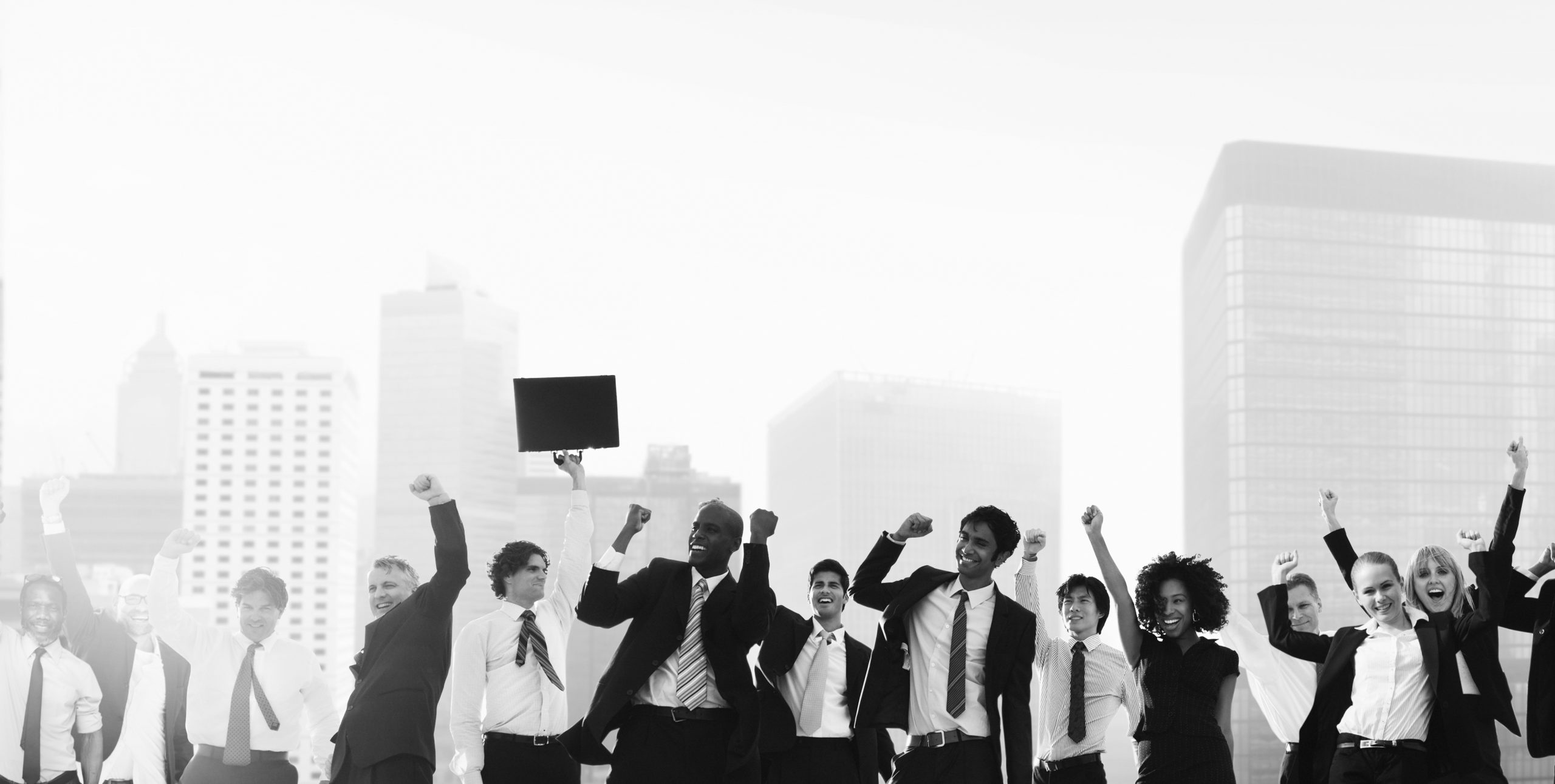 Business People Corporate Celebration Success City Concept